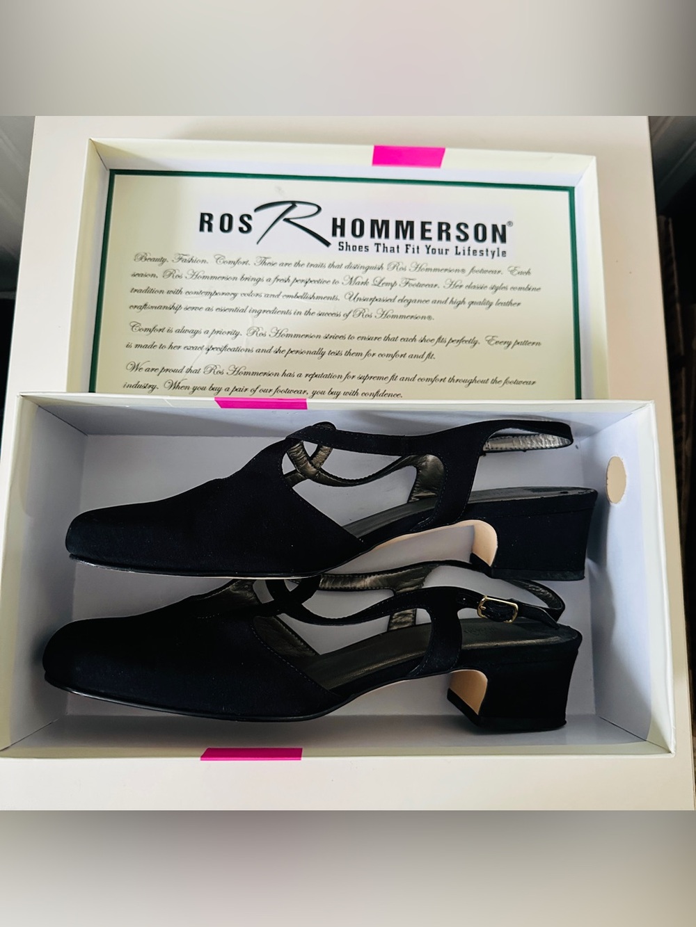 🔥Ros Hommerson Black Slingback Heels🖤